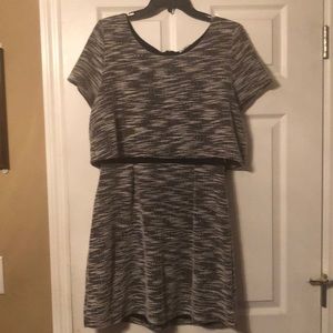 Black & white halter dress